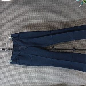 Express Editor Size 6R Wide Leg Dark Blue Lightweight Denim Pants